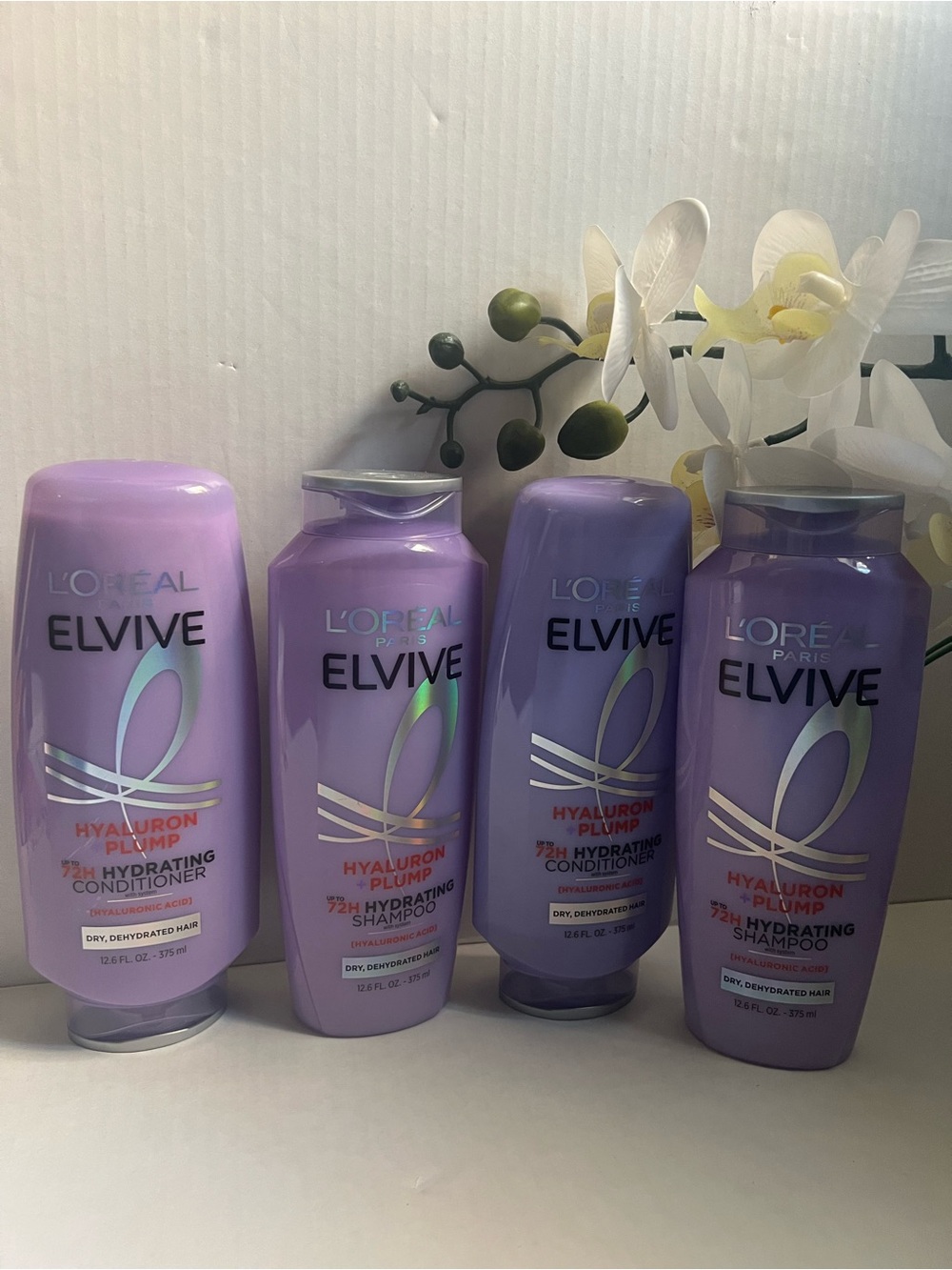 L'Oreal Elvive Hyaluron Plump Purple Shampoo & Conditioner Set